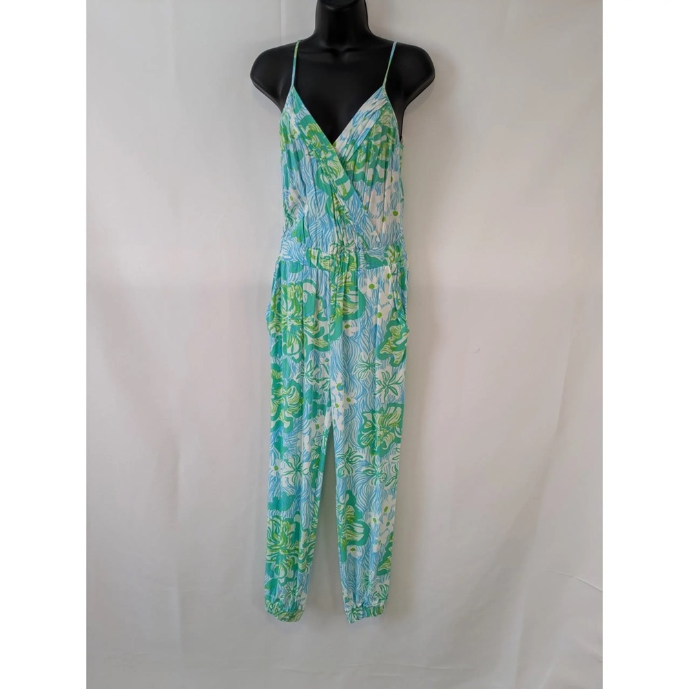 Lilly Pulitzer Blue and Green Patterned Top